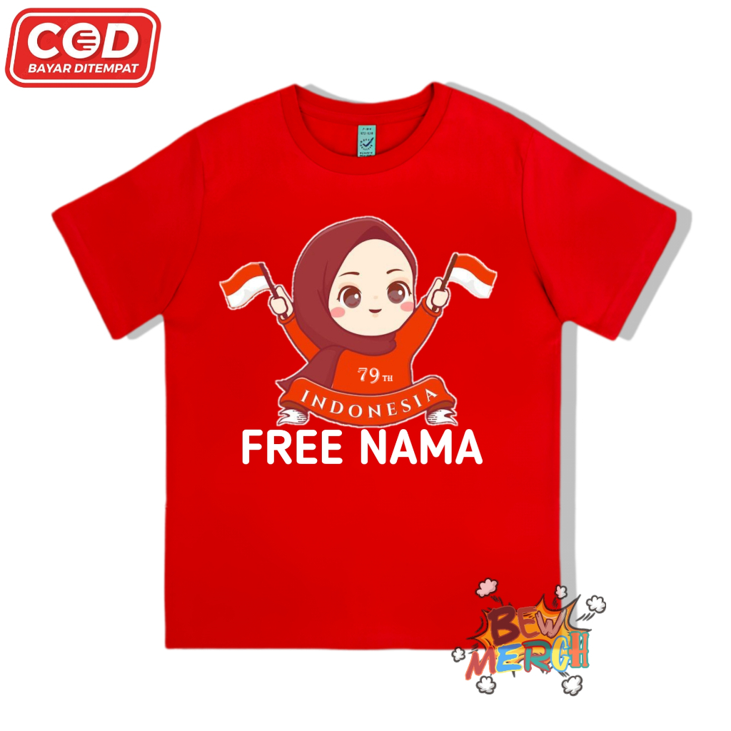 Kaos Anak 17 Agustus / Baju Anak 17 Agustus Ke 79th
