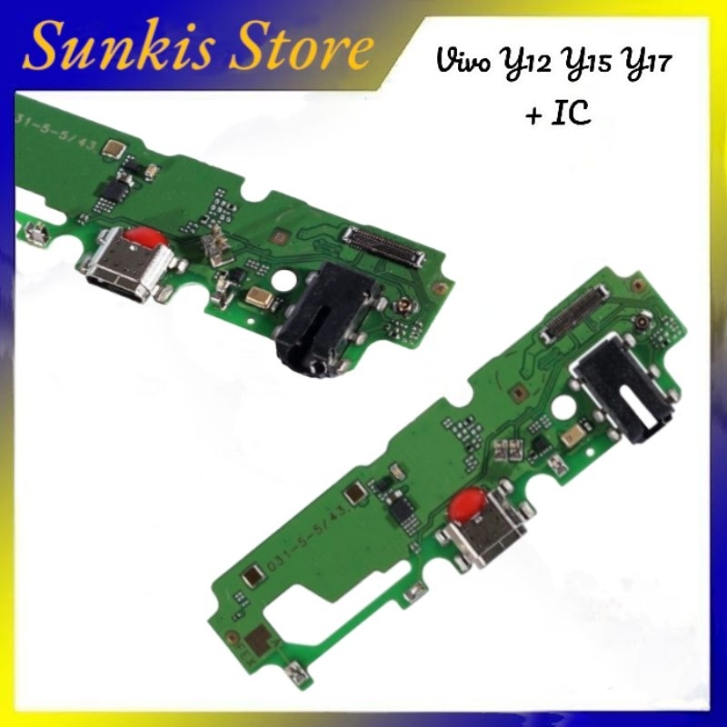 Konektor Charger Vivo Y12 Y15  + IC Ori Papan Cas + Mic Board Charger