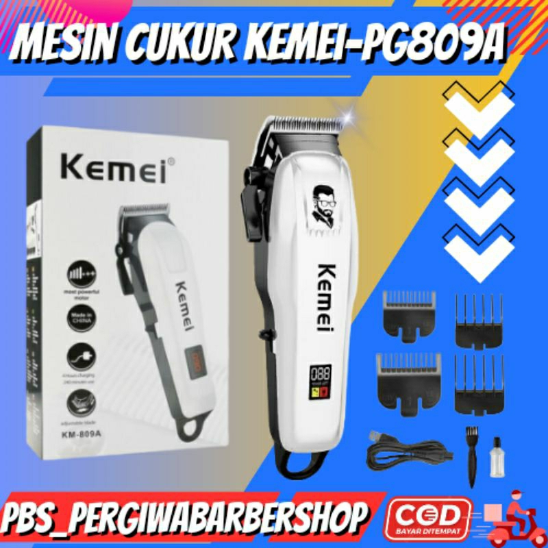 Mesin Cukur Rambut Jenggot Jangot Kumis /Hair Clipper Kemei PG809a Hair Clipper Trimmer Professional
