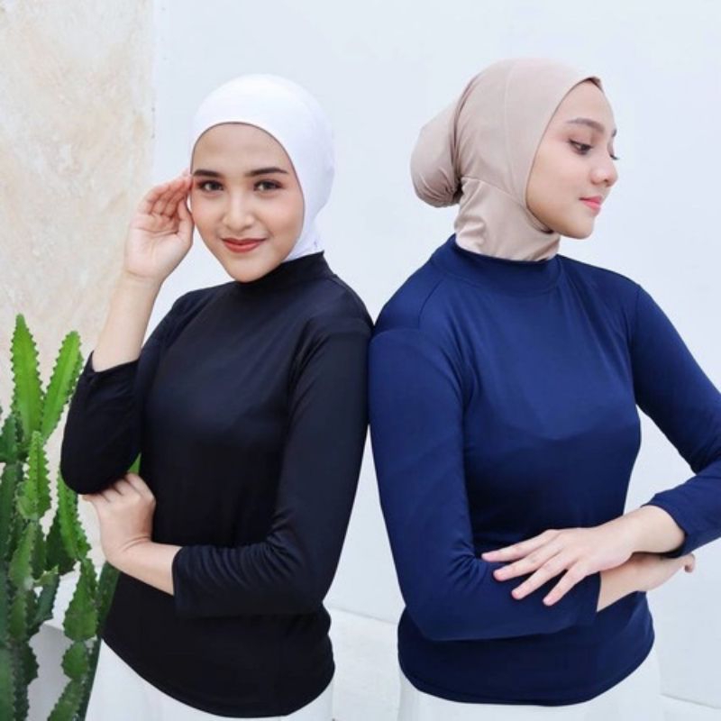 Manset Baju wanita dan Pria Lengan Panjang standart dan jumbo dalaman hijab inner Kaos Spandek Murah