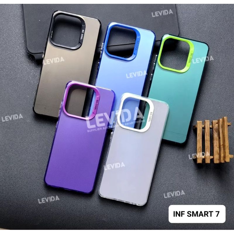 SLICON INFINIX SMART 7 CASE IMD HYBRID PLATE HOLOGRAM
