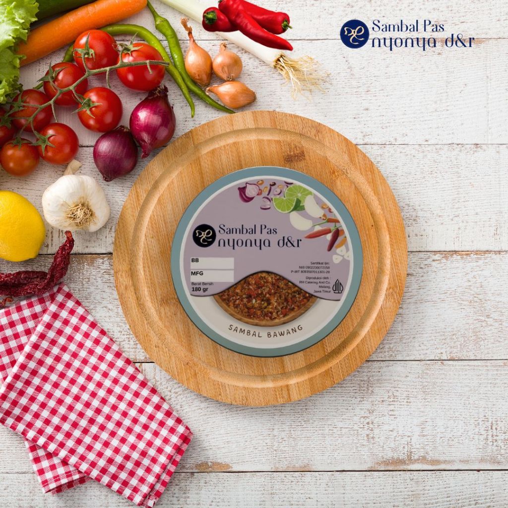 

Sambal Bawang Nyonya D&R Toples 180 Gram LEVEL PEDAS MEDIUM