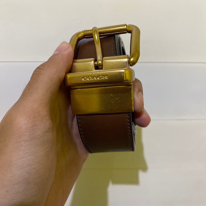 ikat pinggang sabuk belt coach leather reversible