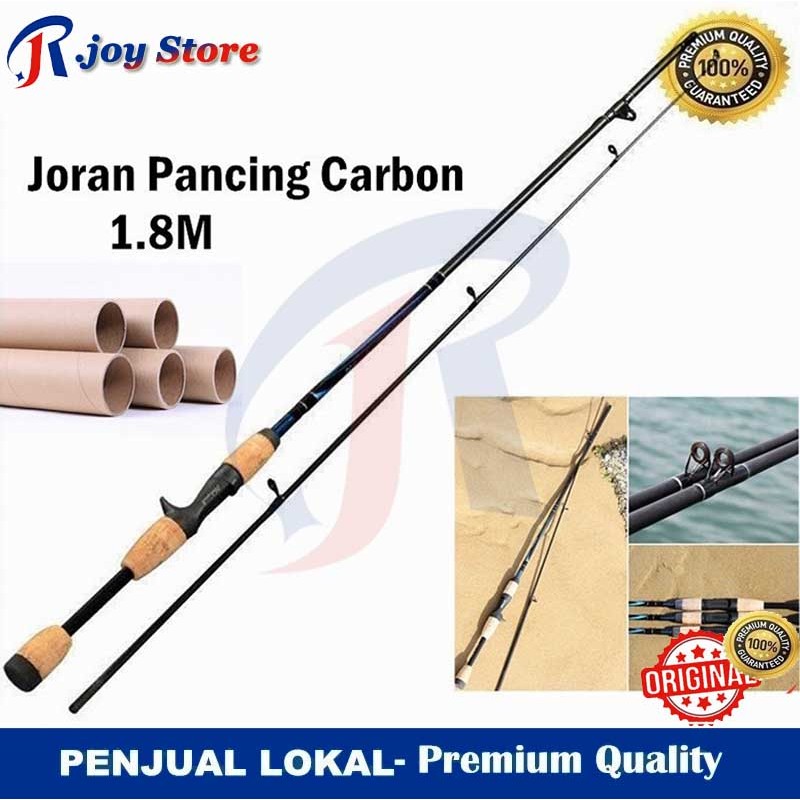 R.joy-[TERMURAH COD] Conquest Joran Pancing Shank Gun Handle Gagang lurus Carbon Fiber 2 Segments 1.