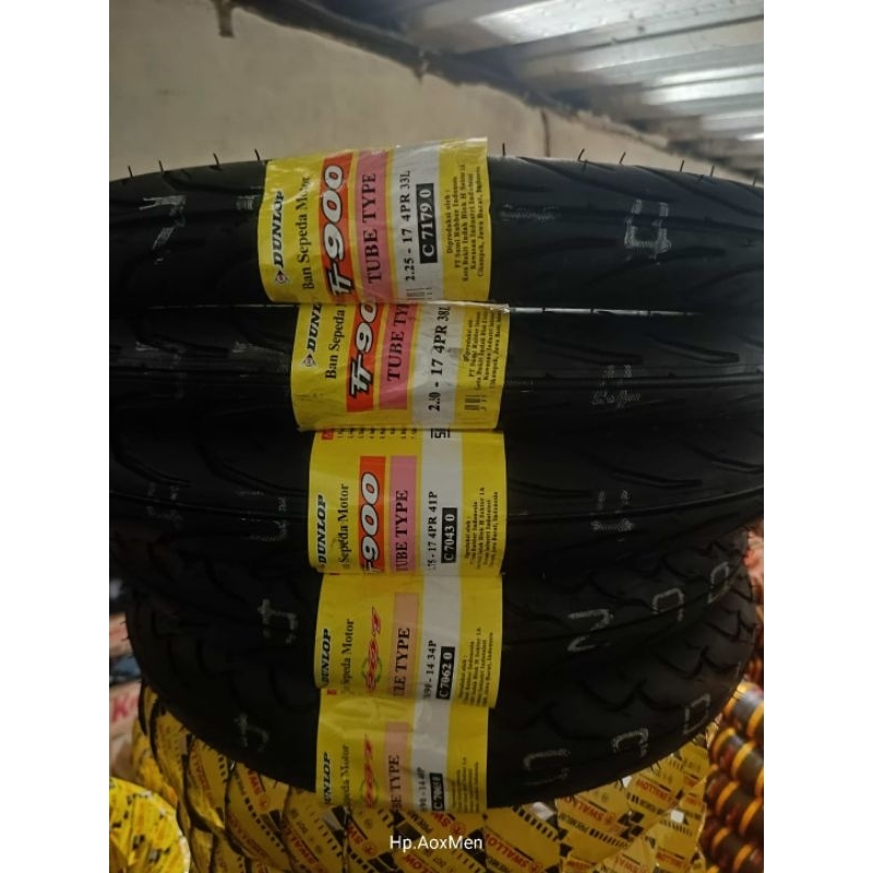 BAN LUAR DUNLOP UKURAN RING 14 &17 (NON TUBELES)