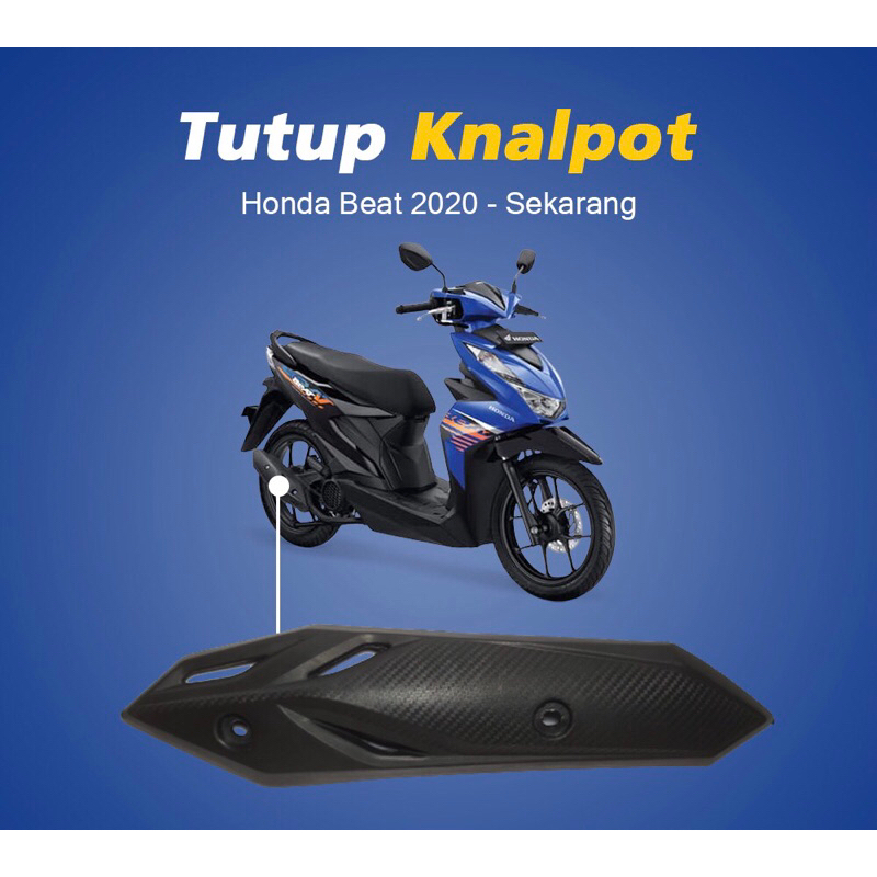 Cover Pelindung Tameng Tutup Knalpot Beat Deluxe New Street 2020-2024