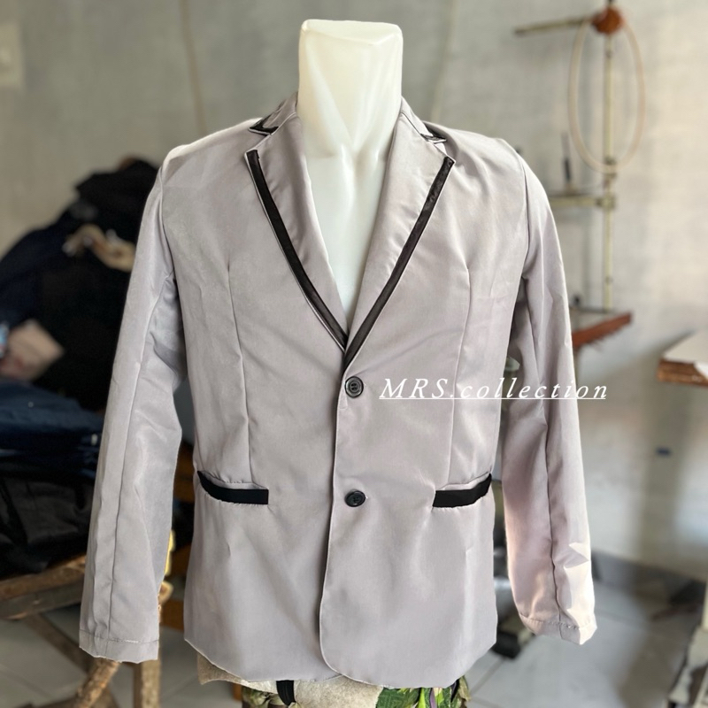 [Ready Stock] Almamater Osis/ Jas Sekolah Osis, Jas Almamater Abu lis hitam Spesialis Jas custom jas