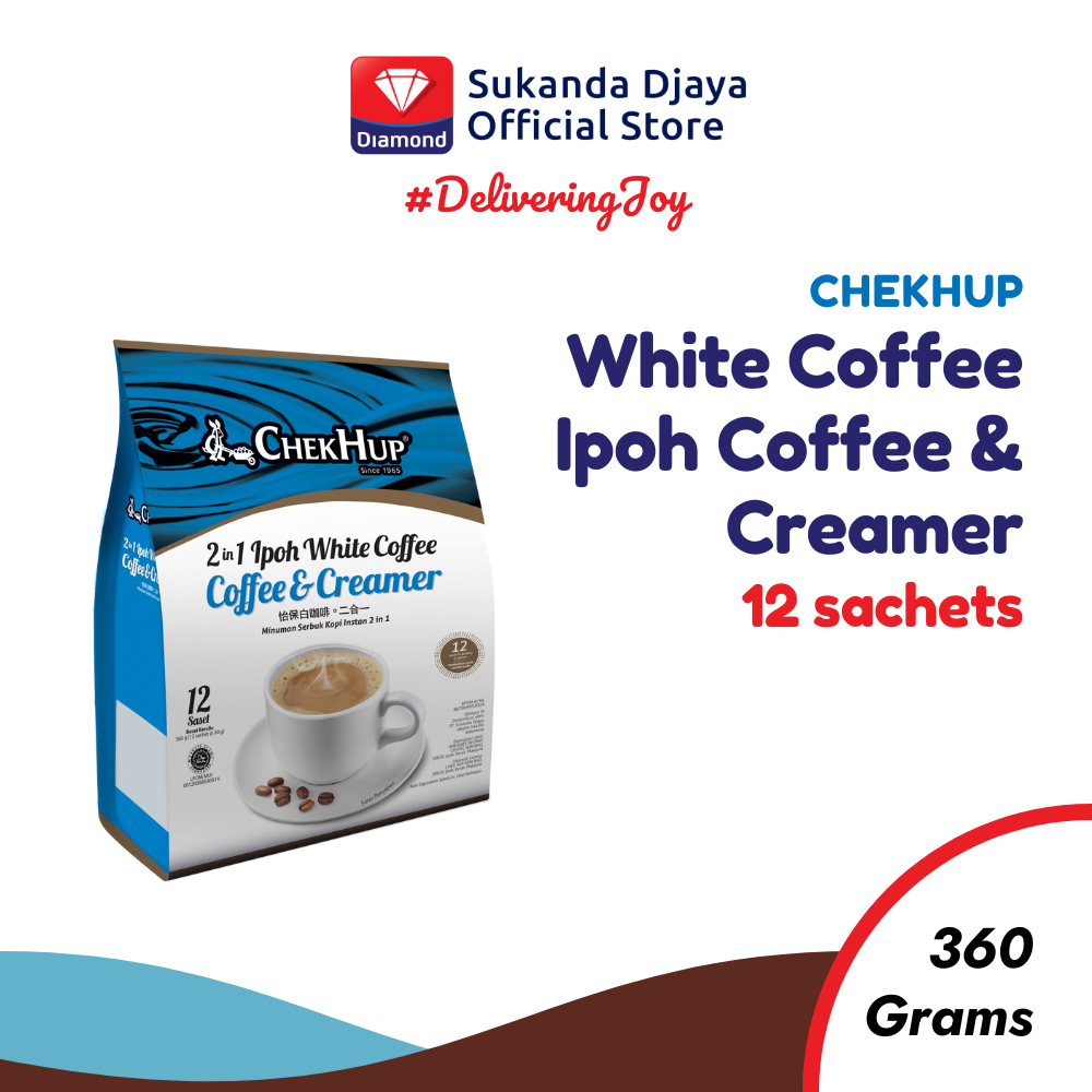 

ChekHup Kopi Instan 2 in 1 Ipoh White Coffee No Sugar - 12pcs @30Gr