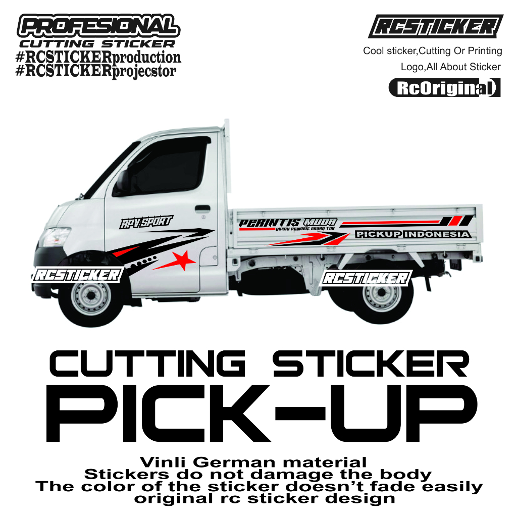 Stiker cutting mobil new carry stiker list body samping mobil suzuki new carry