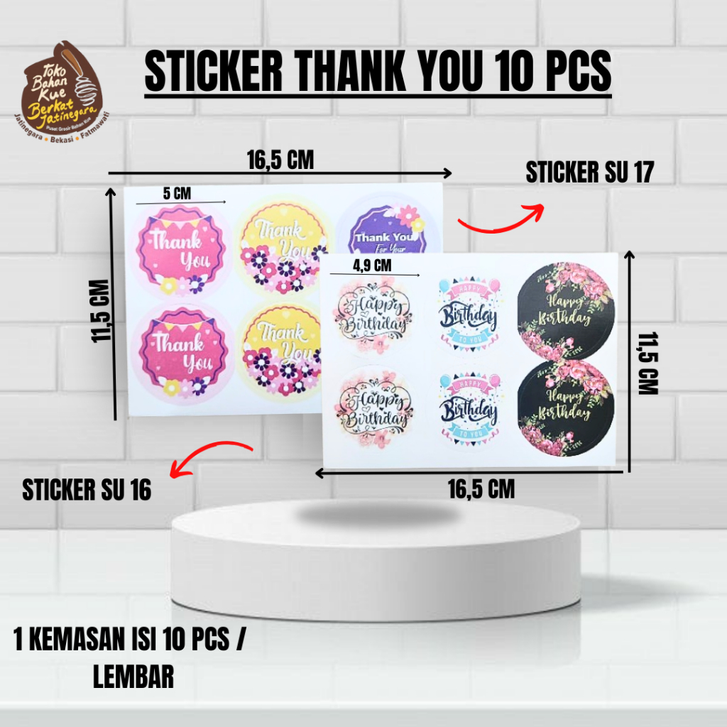 

STICKER BOX THANK YOU SU 17 DAN 16 / STICKER THANK YOU KEMASAN / STICKER ISI 10 PCS