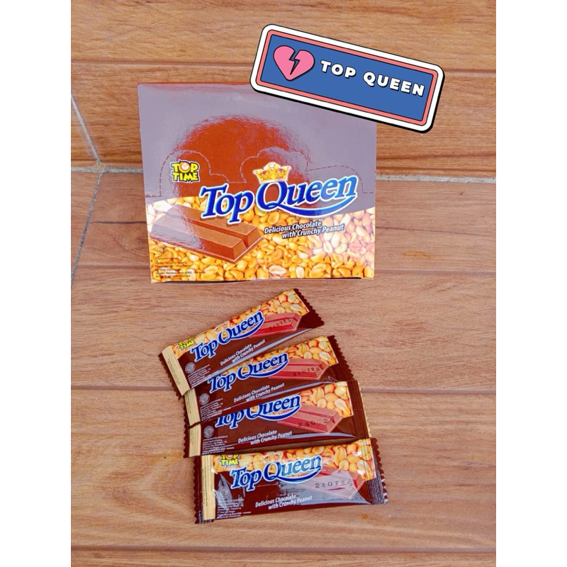 

COKLAT TOP QUEEN / TOP QUEEN CHOCOLATE WITH CRUNCHY PEANUT 1box isi 24pcs