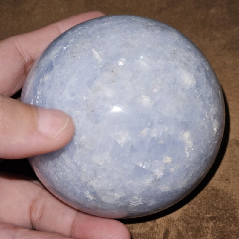 Celestite Bola Kristal Biru Alami Natural