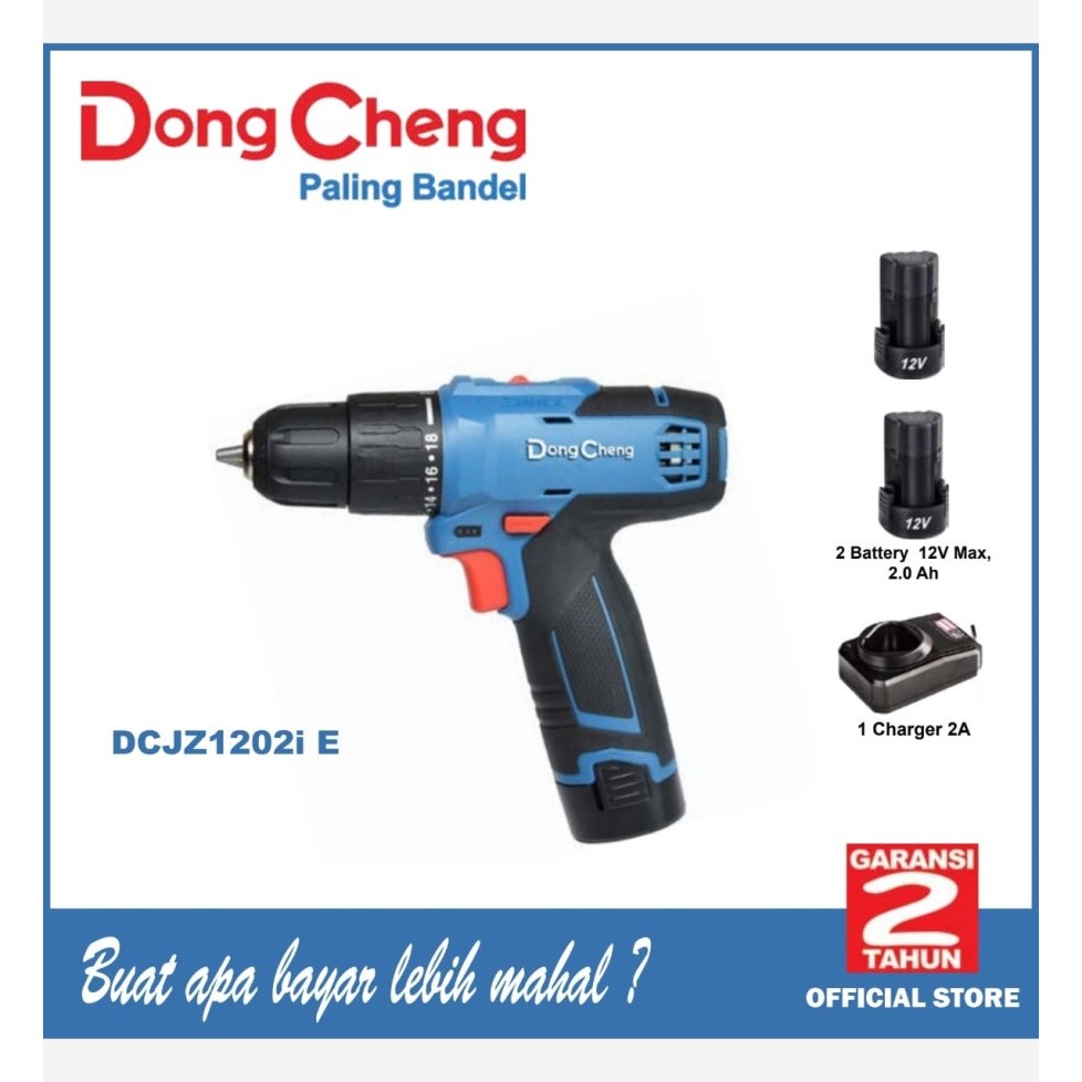 BOR BATRE 12 VOLT ( CORDLESS DRILL 12V) IMPACT DONGCHENG DCJZ1202i