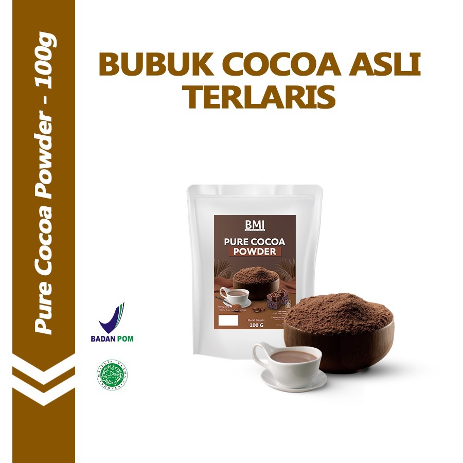 

Pure Cocoa Powder Coklat Bubuk Murni Premium Chocolate Powder Plain Tanpa Gula Cokelat Asli 100% 100 Gr Omura Powder