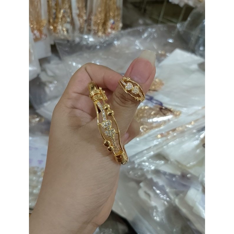 set gelang dan cincin grosir xuping
