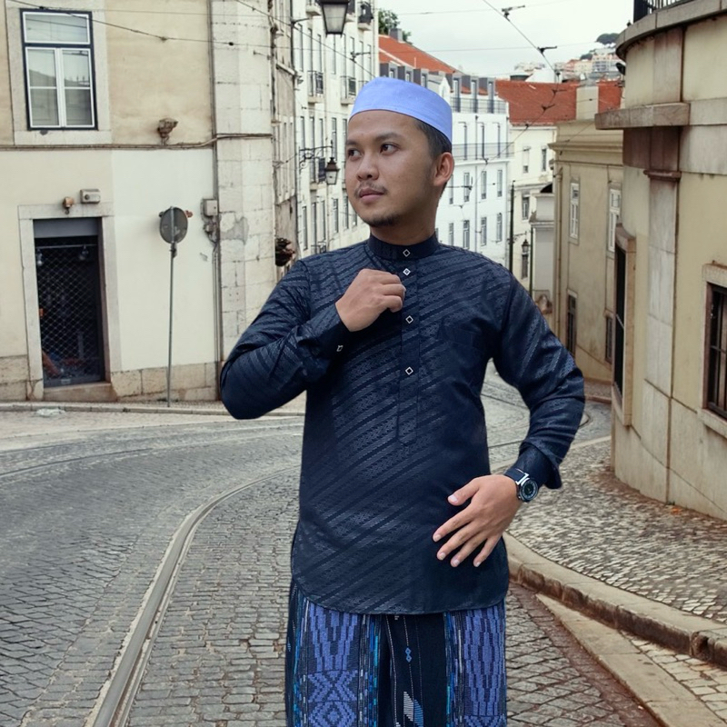 baju pria dewasa lengan panjang kemko kemeja kurtaa kasual original