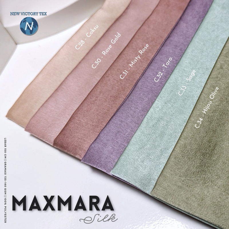 Kain Satin Maxmara Premium *GRADE A* 0.5 Meter Kain Maxmara