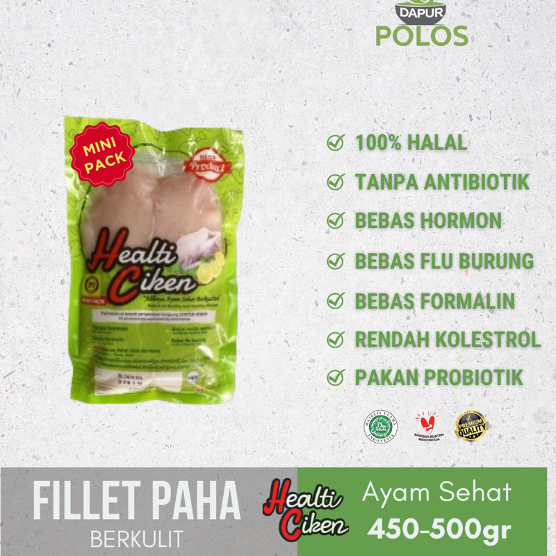 

Minipack Fillet Paha/Boneless Berkulit Ayam Sehat Pakan Herbal Probiotik Halal 450-500gr