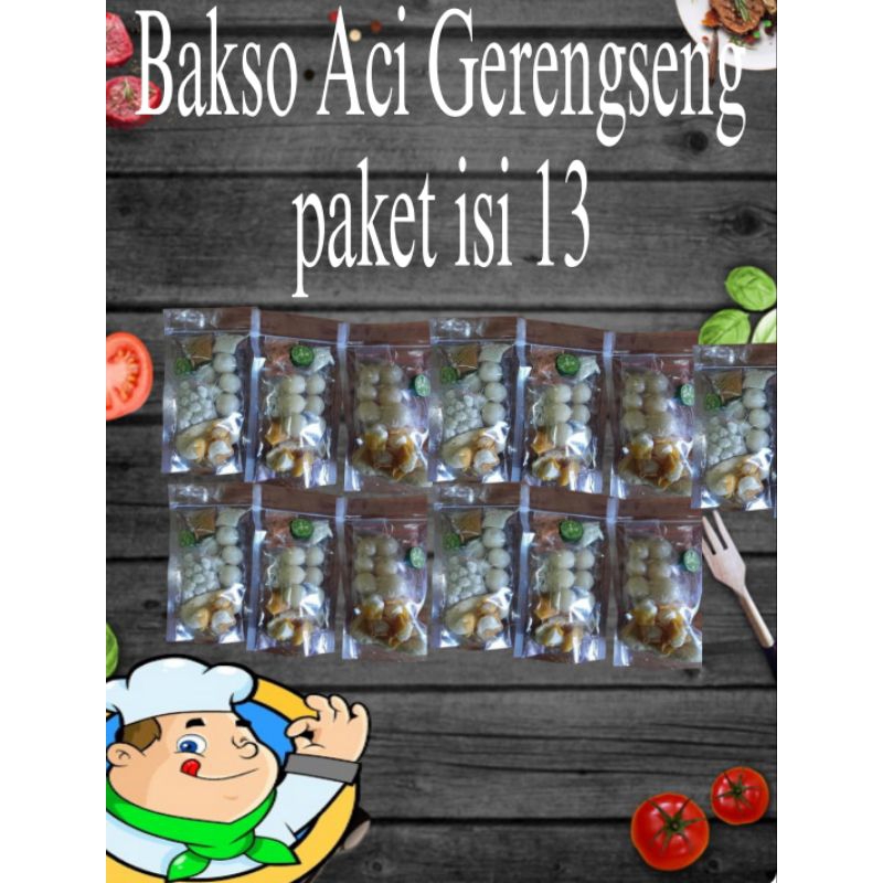 

Baso aci paket 13 pcs / Baso Aci paket 13 pcs murah / boci 13 pcs / boci gerengseng