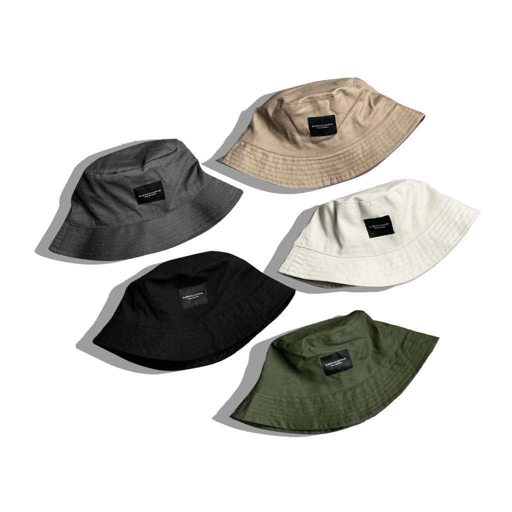 BUCKET HAT / TOPI RIMBA POLOS PRIA DISTRO