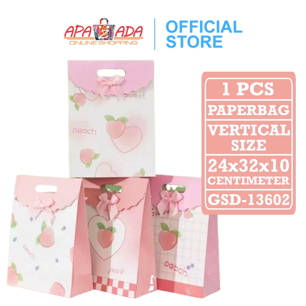 

Apazada - Paperbag Vertical Size 24x32x10.5 Cm / Kado Souvenir Packaging / Gift Bags GSD136-13602
