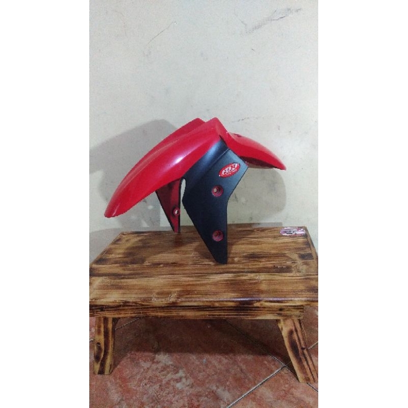 Spakbor Slebor depan Ori Ninja250 Karbu Merah