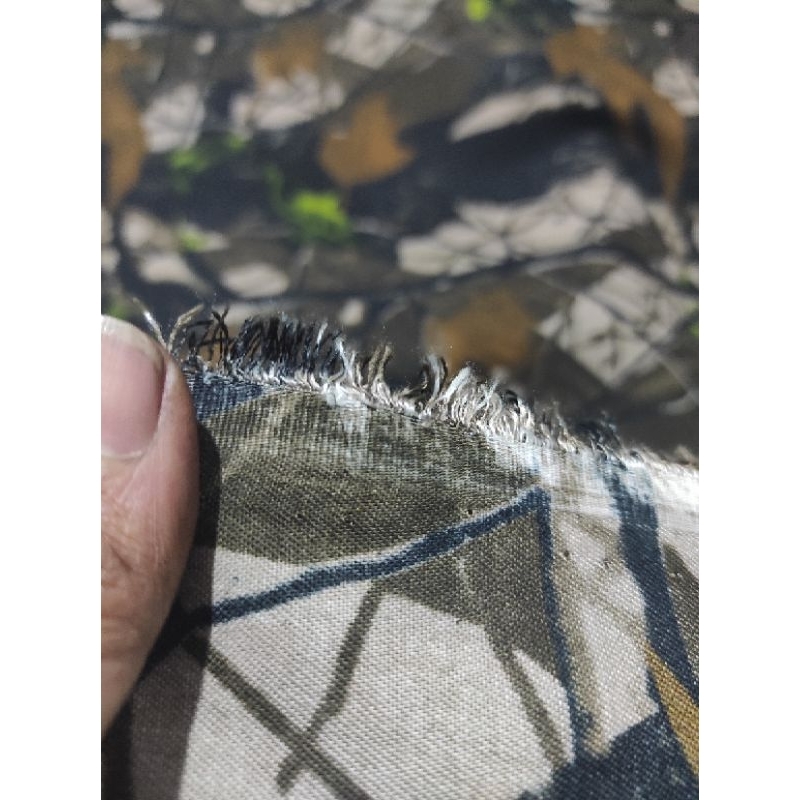 RB Kain loreng army - Bahan Dril Twill Tebal. Loreng Camo US Woodland Rusia Salju loreng putih