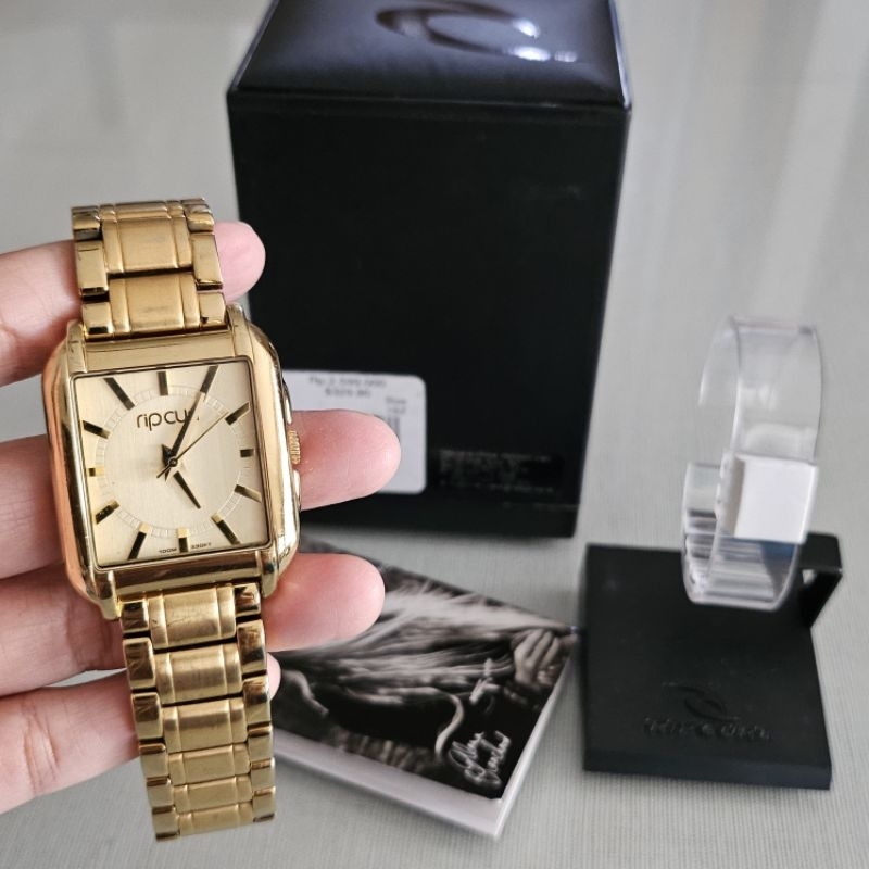 AUTHENTIC  PRELOVED JAM TANGAN RIP CURL - GOLD