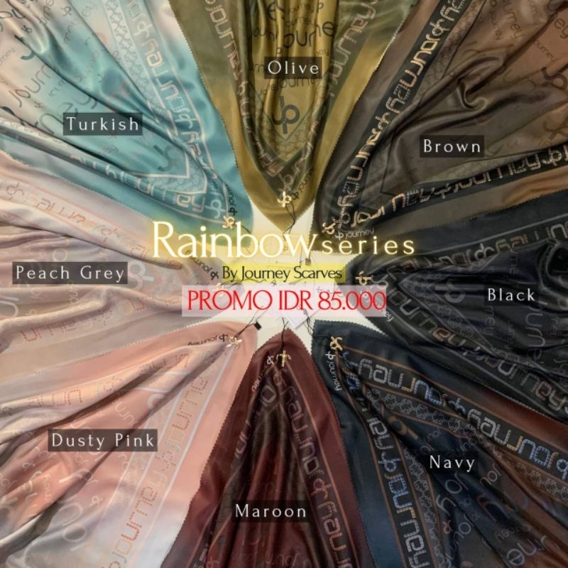 NEW ARRIVAL HIJAB JP TERBARU RAINBOW SERIES ORI JOURNEY SCARVES
