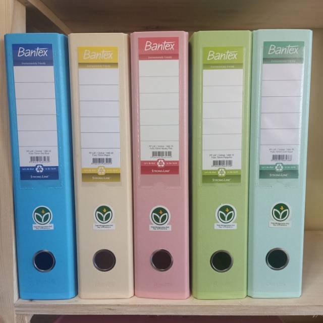 

Bantex Lever Arch File Ordner Plastic A5 7cm Warna Pastel #1453 (pcs)