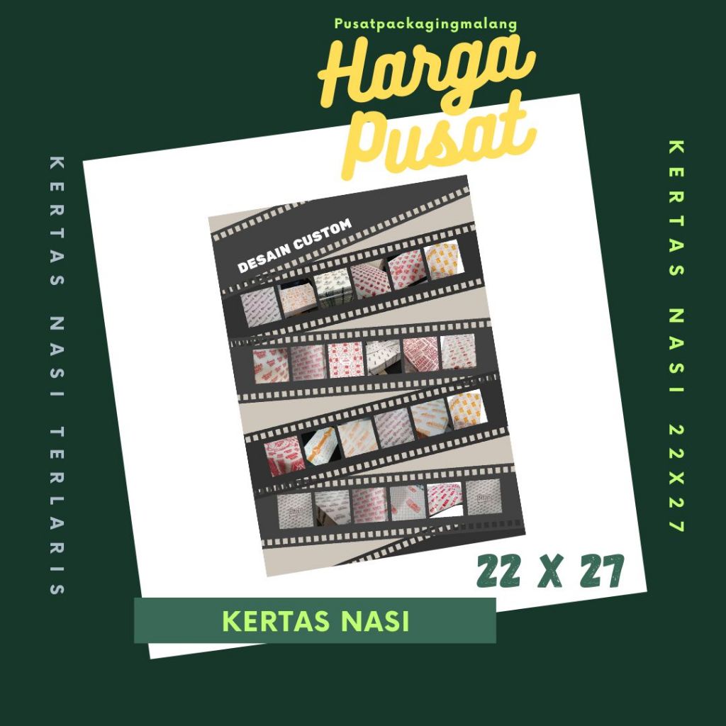 

Kertas Bungkus Burger 22x27 Desain Custom Printing Desain Bebas Kertas Roti Burger Foodgrade laminasi Putih