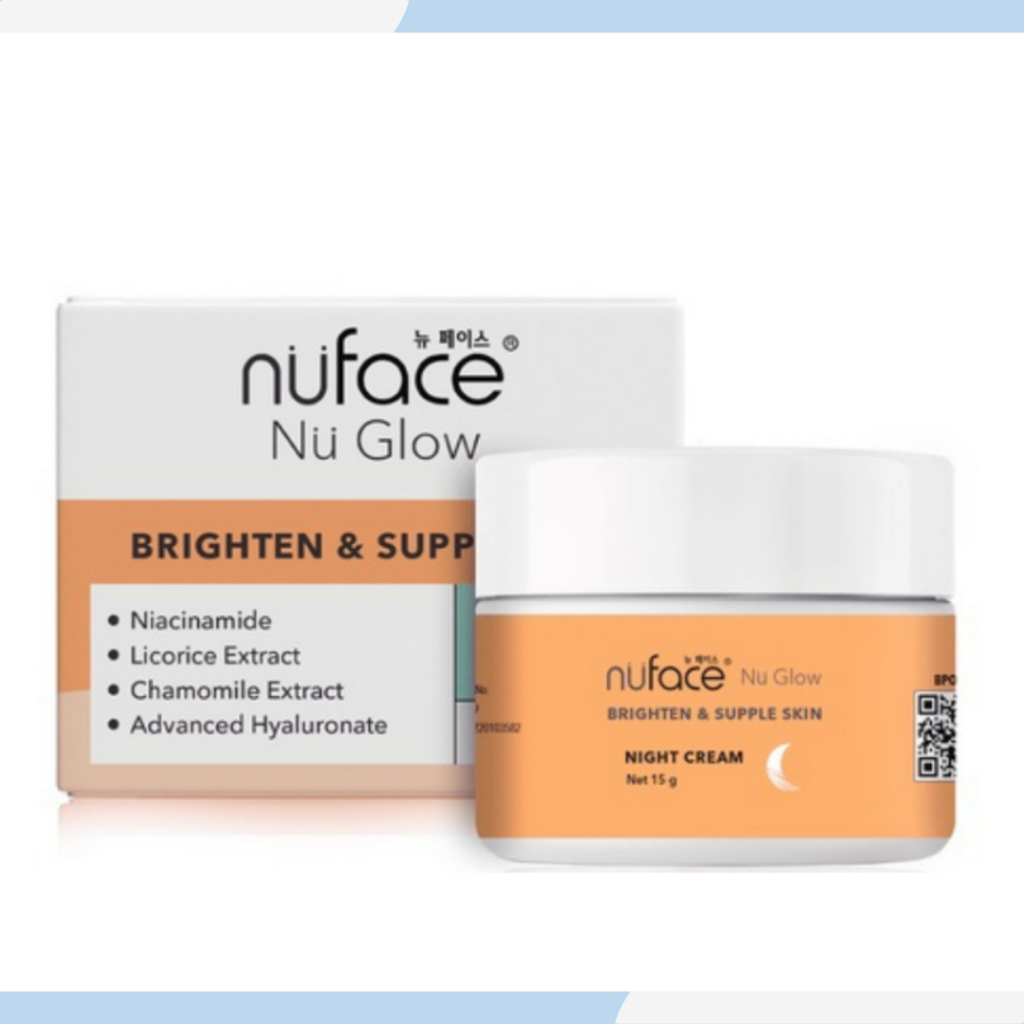 Nuface Nu Glow Brighten & Supple Skin Night Cream 15g / Pelembab Wajah