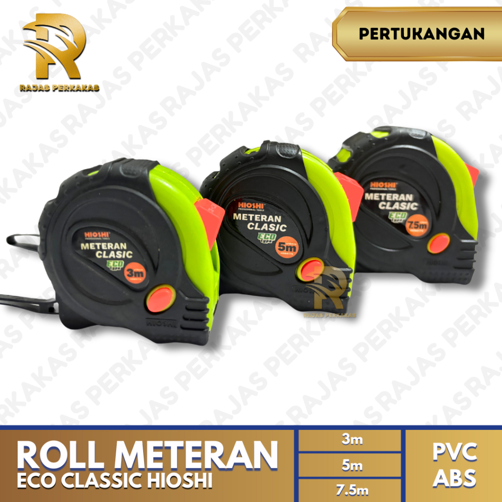 ROL METER ECO CLASSIC HIOSHI / ROLL METERAN SERBAGUNA / ROLL METERAN TUKANG