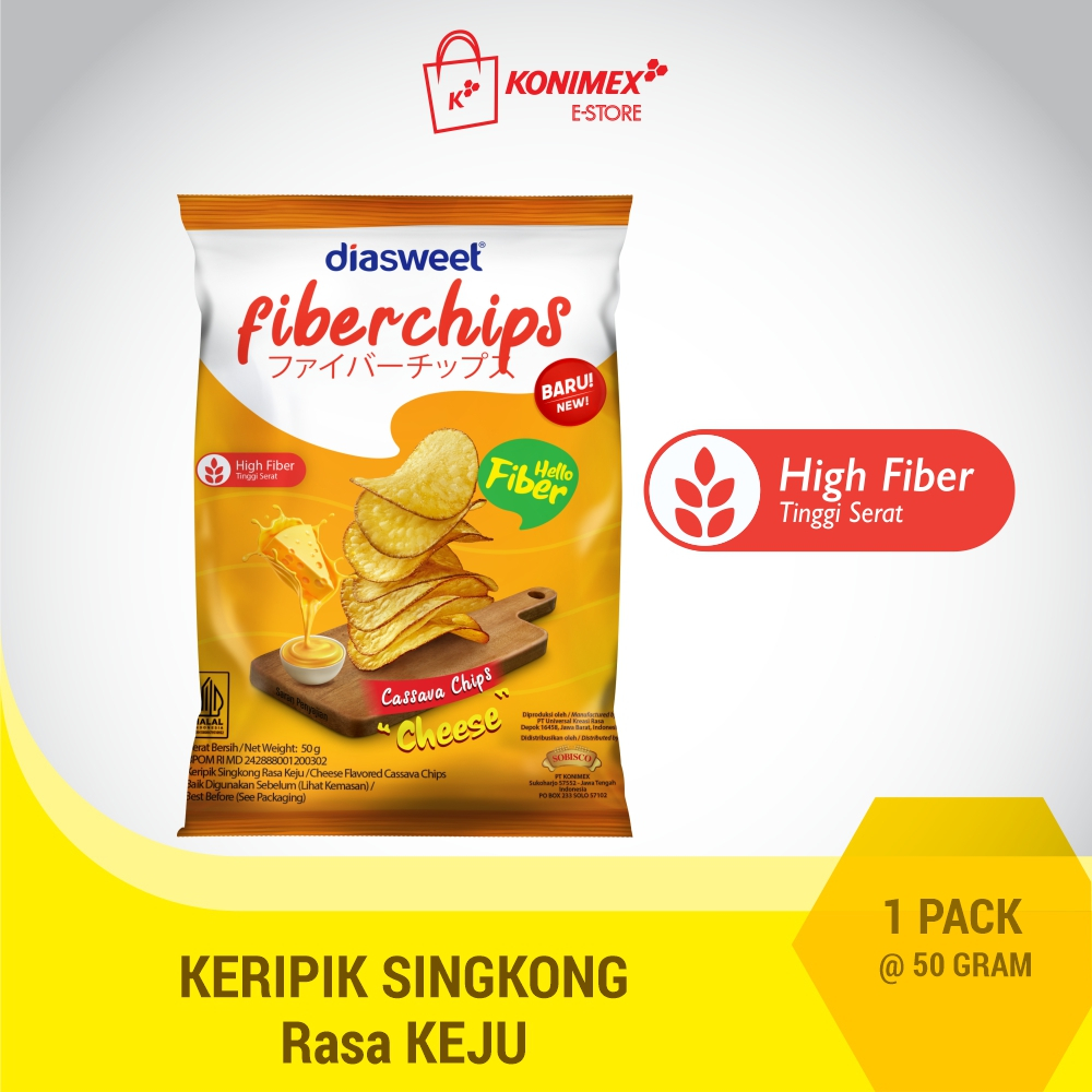 

Diasweet Fiberchips Cheese 50 gr