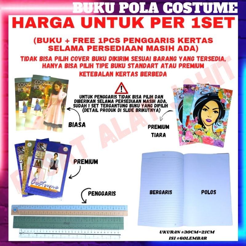 

BUKU KOSTUM COSTUM BELAJAR GAMBAR MENGGAMBAR JAHIT MENJAHIT MEMBUAT DESIGN SKETSA POLA JAHIT PAKAIAN BAJU CELANA DRESS COSTUME BOOK SET FREE SKALA