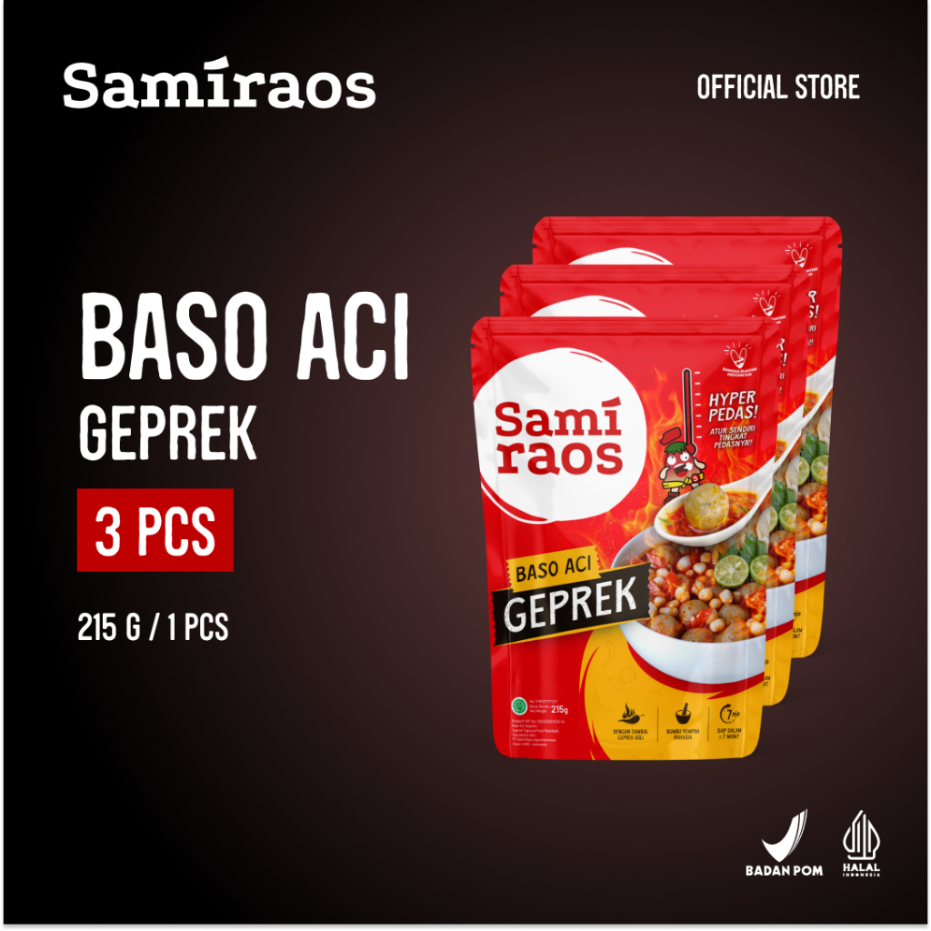 

SAMI RAOS - 3 Pcs Baso Aci Geprek