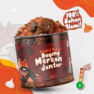 

sambel pak D varian daging mercon jontor kemasan jumbo 150gr mantap pedasnya
