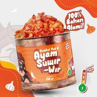 

sambel pak D varian ayam suwir wir kemasan jumbo 150gr mantap pedasnya