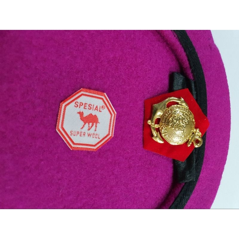 Emblem Dan Baret Camel Marinir  | Baret Camel Army | Topi Baret Unta Merah | Emblem Baret Camel