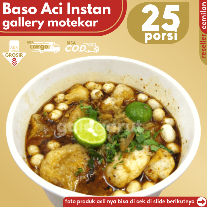

HARGA RESELLER - 25pcs Baso Aci Instan Gallery Motekar Khas Garut by GG (Bisa COD/Grosir/Kargo)