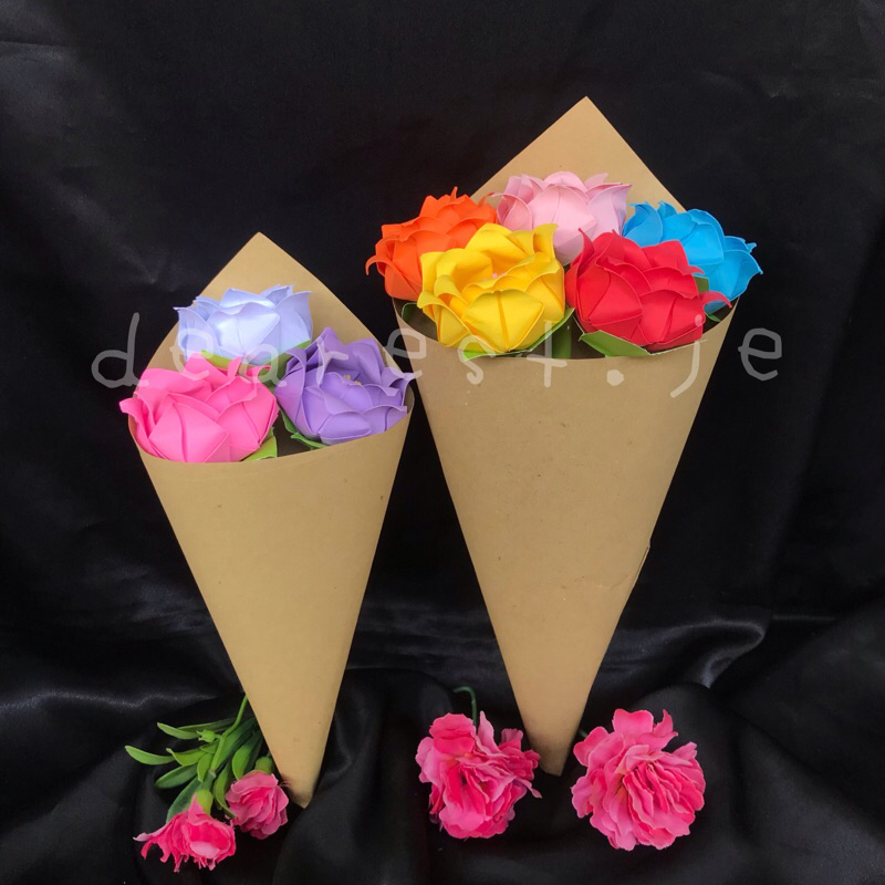 

BUKET BUNGA ORIGAMI //3-5 Bunga Mawar// (baca deskripsi)