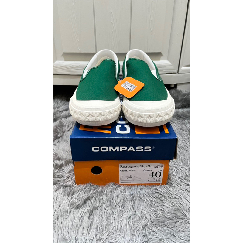 Slip On Compas Retro Gazelle Green