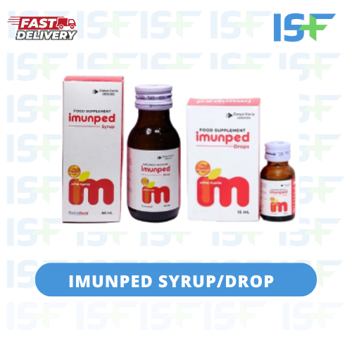 ISF Imunped Drop Sirup Drops Multivitamin Bayi Vitamin C zinc Immunped Imunpet