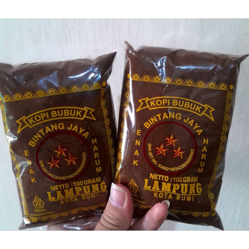 

Kopi Bintang Jaya 100g asli 100% Kotabumi Lampung