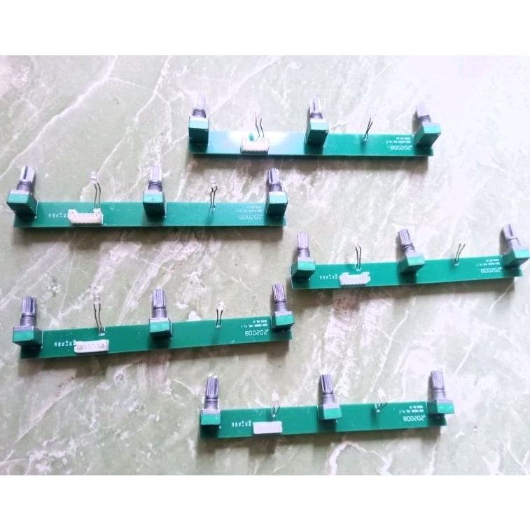 Saklar Potensio B50K Stereo Mixer Volume Mic Bass Echo ZQS-8202S PCB Indikator Led