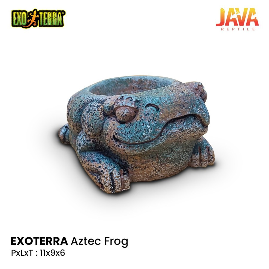 Exo Terra Aztec Water Dish Frog - Tempat Minum Reptil Ball Phyton Panana Exoterra - JAVA Petco Semar
