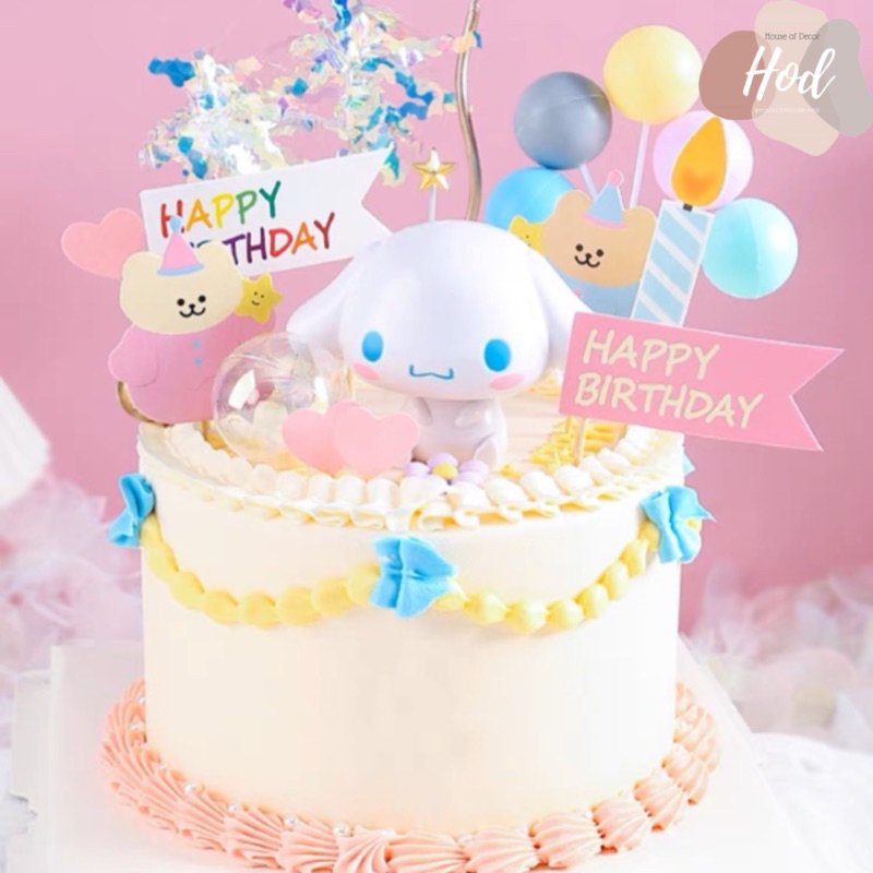Topper Cake Figure Cinnamoroll Sanrio / Dekorasi Hiasan Kue Ulang Tahun