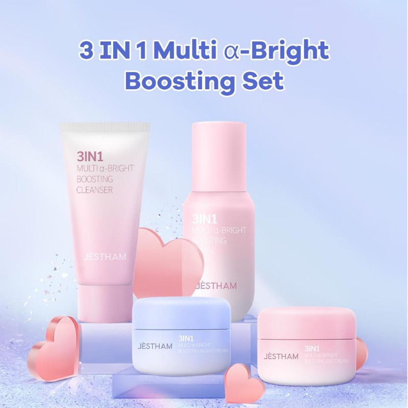 JESTHAM 3in1 MULTI BRIGHT BOOSTING SET / JESTHAM PAKET GLOWING SKINCARE