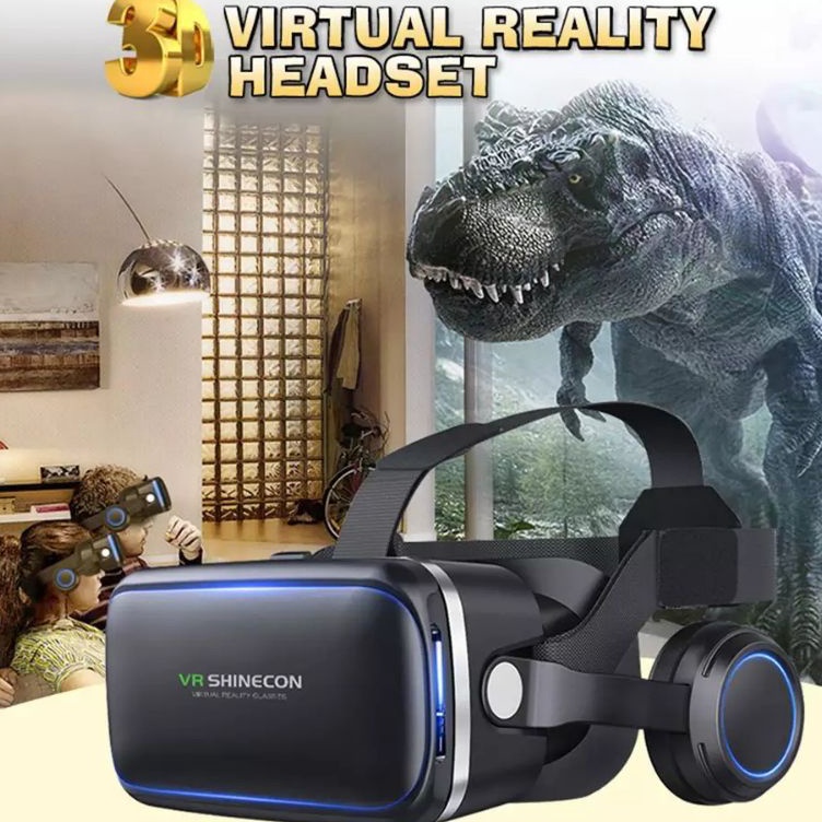 premium VR box 3D reality googles cardboard kacamata video game gaming 3D headset shinecon bobovr m 
