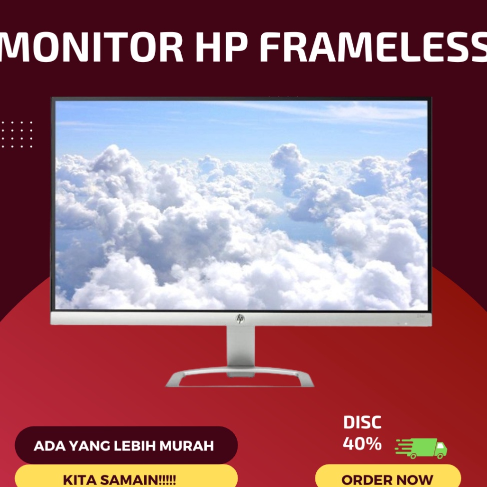 Monitor HP FramelesDell P2419H 24 Inch LEDBacklit IPS hdmi vga second like new  27 INCH HP j O4N3